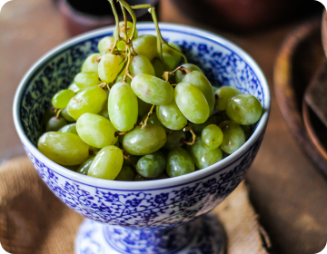 Uvas en un cuenco