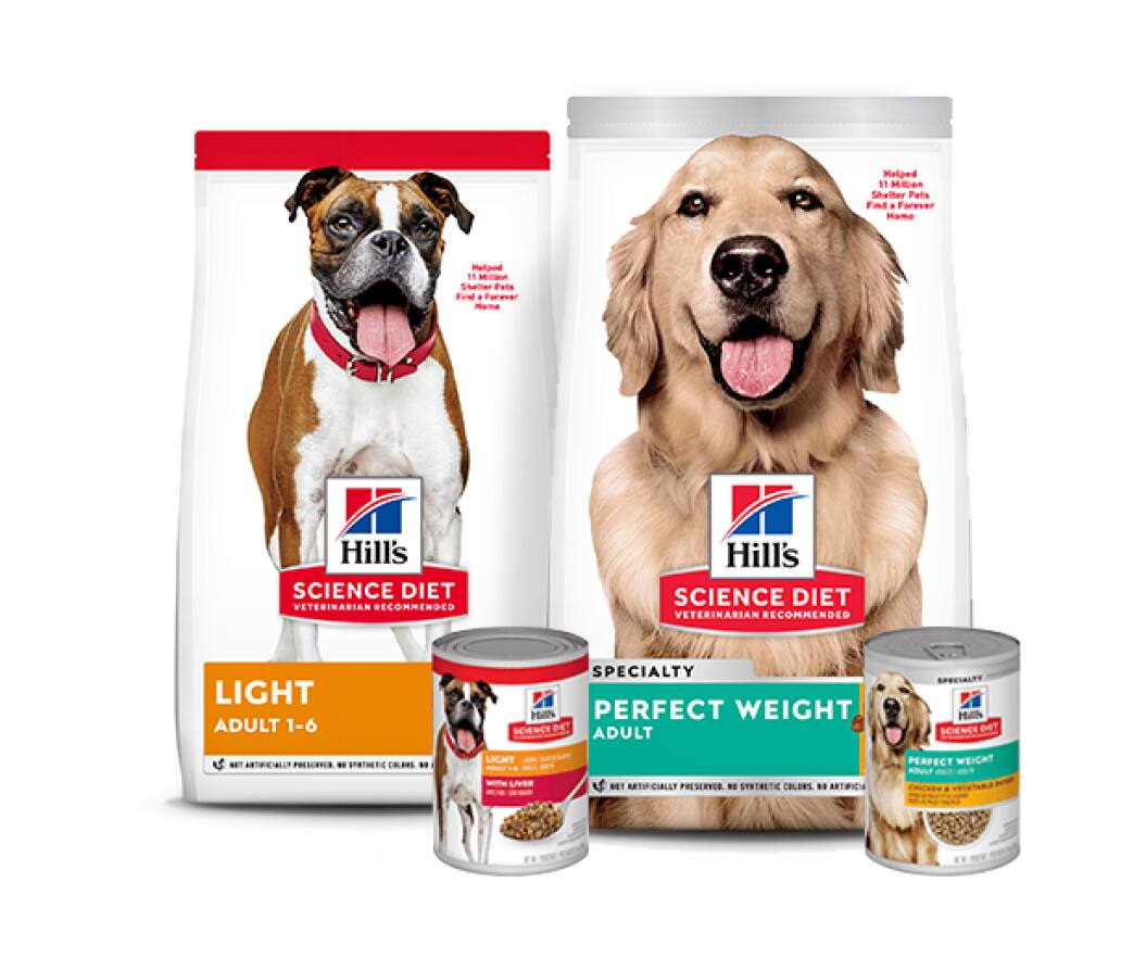 Alimentos para perros que controlan su peso