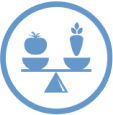 ícono balance de comida