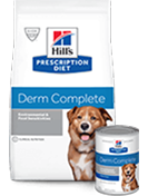  Empaque de comida húmeda y seca para perros Hill’s Prescription Diet Derm Complete